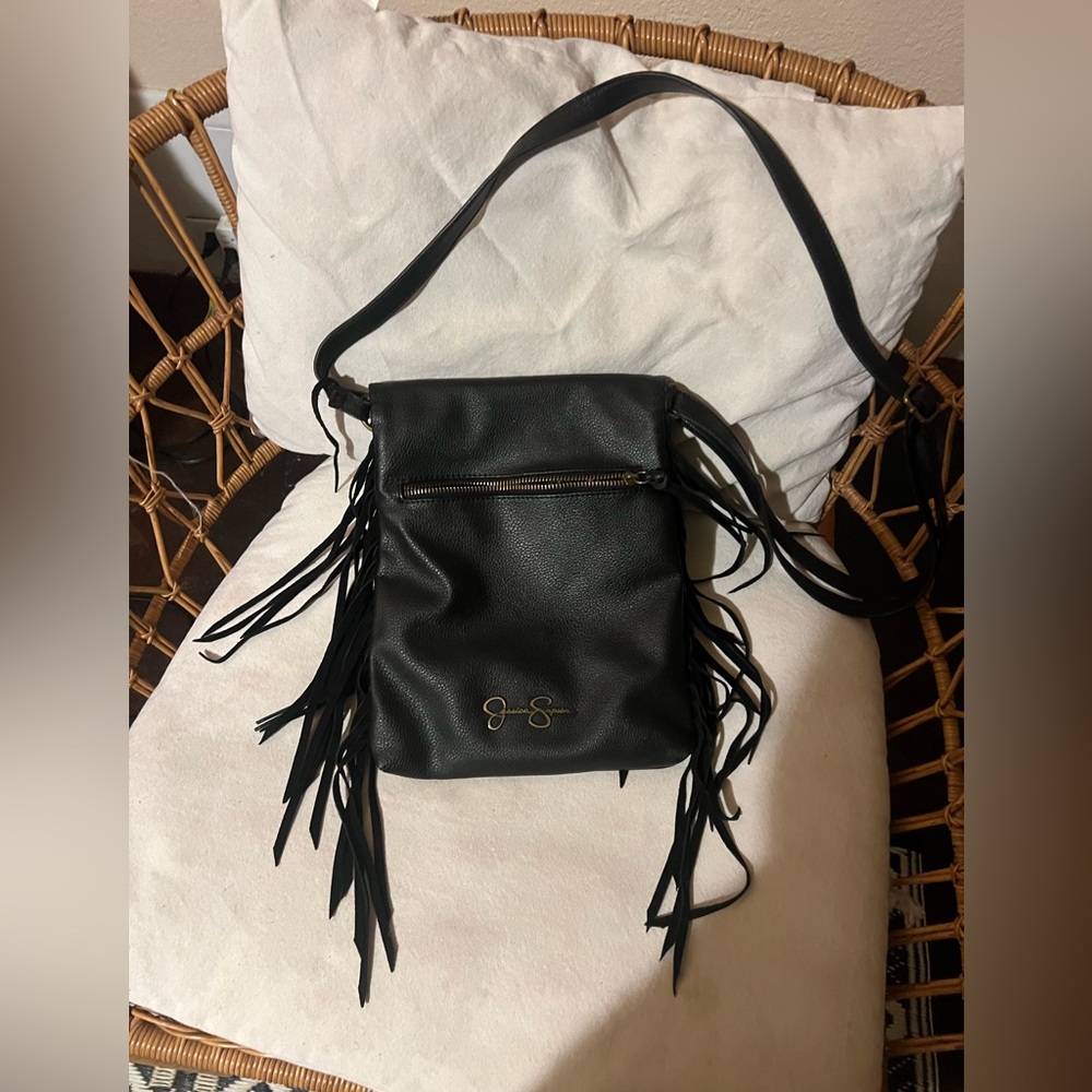 Jessica Simpson leather fringe purse